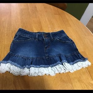 L.E.I / Junior Girls Jean Skirt - size 0